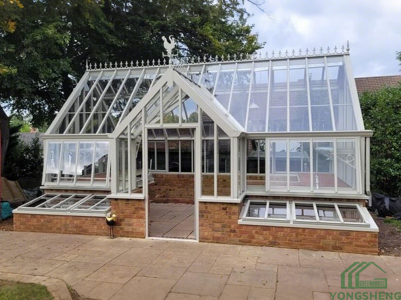 Luxury Outdoor Garden Metal Glass Greenhouse